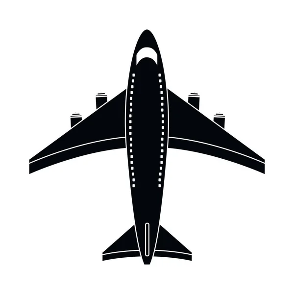 Conceito Transporte Avião Desenho Animado Vetor Ilustração Design Gráfico — Vetor de Stock