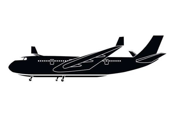 Pojęcie Transportu Samolotem Kreskówka Wektor Ilustracja Projekt Graficzny — Wektor stockowy