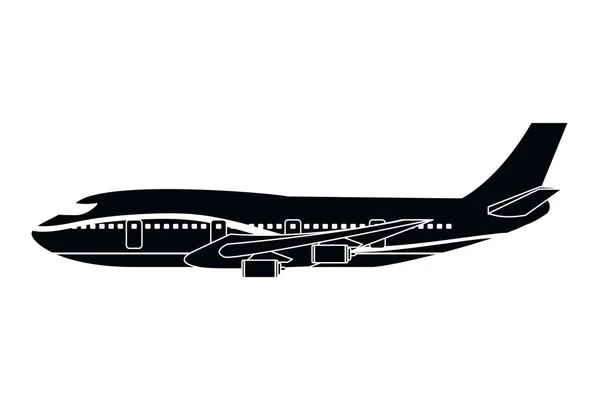 Transport Konzept Flugzeug Cartoon Vektor Illustration Grafik Design — Stockvektor