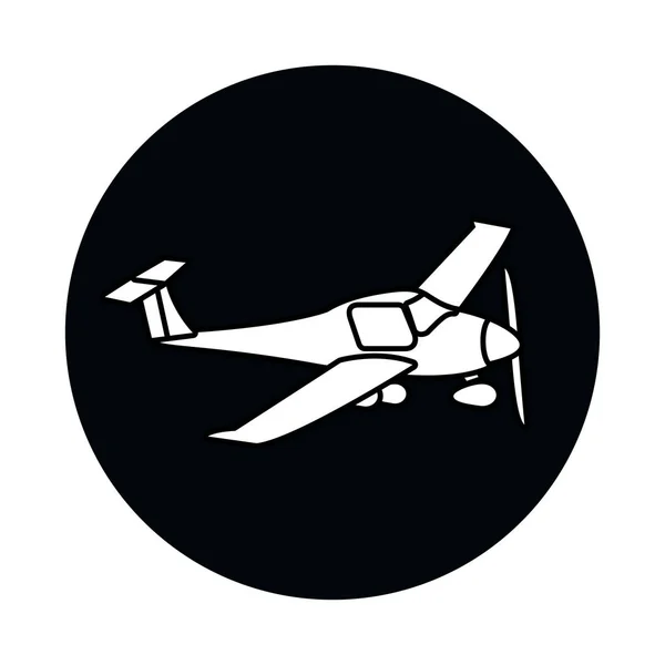 Ulaşım Kavramı Küçük Uçak Karikatür Vektör Çizim Grafik Tasarım — Stok Vektör