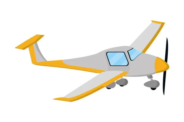 Concept Transport Petit Avion Dessin Animé Vecteur Illustration Graphisme — Image vectorielle