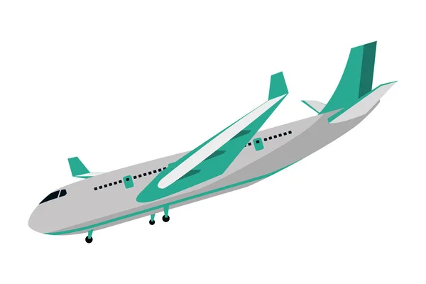 Concept Transport Avion Dessin Animé Vectoriel Illustration Conception Graphique — Image vectorielle