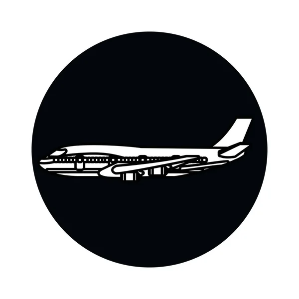 Conceito Transporte Avião Desenho Animado Vetor Ilustração Design Gráfico — Vetor de Stock