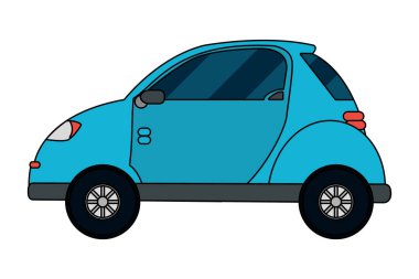 ulaşım konsept araba karikatür vektör çizim grafik tasarım