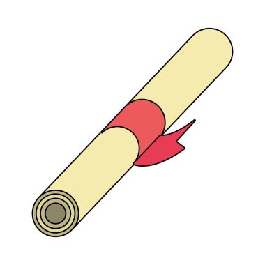çalışma öğesi sertifika diploma karikatür vektör çizim grafik tasarım
