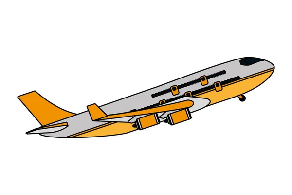 交通コンセプト飛行機漫画ベクトル イラスト グラフィック デザイン — ストックベクタ