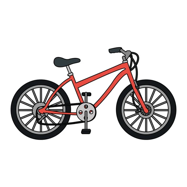 Concepto Transporte Bicicleta Montaña Vector Dibujos Animados Ilustración Diseño Gráfico — Archivo Imágenes Vectoriales