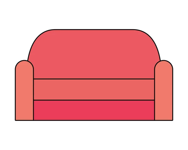 Modern Furniture Couch Cartoon Vector Illustration Graphic Design — Stock Vector