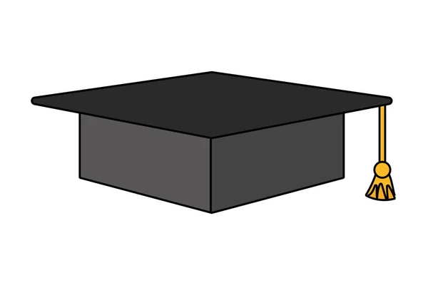 研究元素毕业帽子卡通矢量插图平面设计 — 图库矢量图片