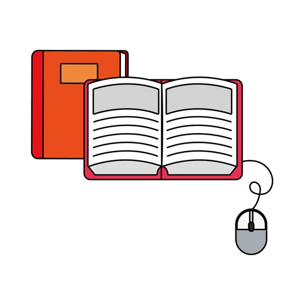 Online Bildung Bücher Cartoon Vektor Illustration Grafik Design — Stockvektor