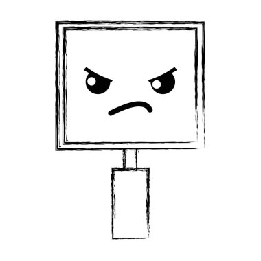 kızgın ve sevimli cherring kurulu kawaii vektör çizim şekil