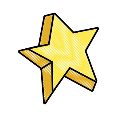 rendelenmiş sevimli parlak yıldız sanat tasarlamak vektör