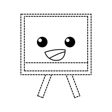 noktalı şekil mutlu ve sevimli kurulu nesne kawaii vektör çizim