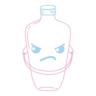 renkli kızgın mason kavanoza kawaii tel sapı vektör çizim ile