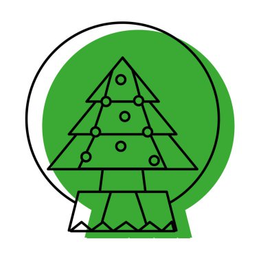 neşeli Noel dekorasyon tasarım vektör çizim nesnesine