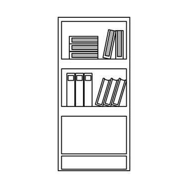 satır eğitim kitaplık kitaplar ve klasör belgeler vektör çizim ile