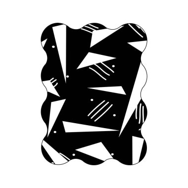 memphis soyut tasarım arka plan vektör çizim ile kontur dikdörtgen