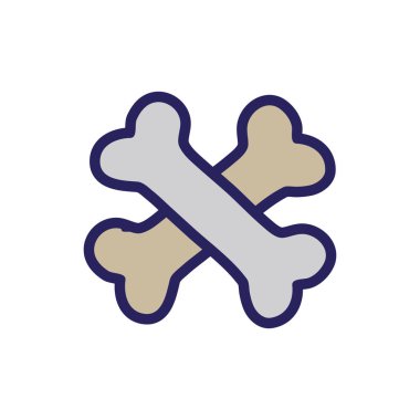 Ölüm vektör çizim kemikleri tehlikeli uyarı sembolü