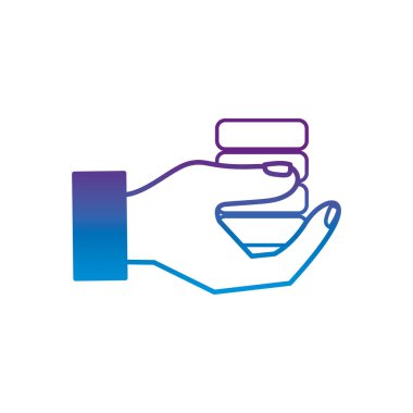 Sikke para finans ve ticaret Tema izole tasarım vektör çizim