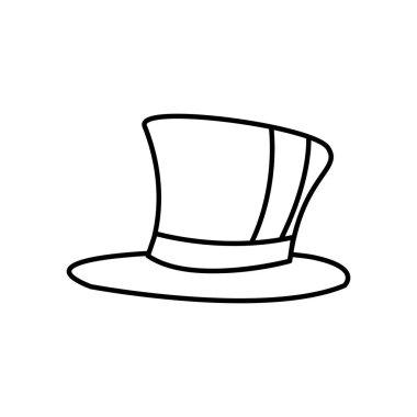 Şapka bez kostüm ve aksesuar Tema izole tasarım vektör çizim