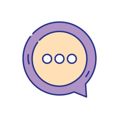 tam renkli sohbet kabarcık metin notları mesaj vektör çizim