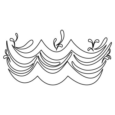 satır dalgalar şekil sıçramalarına vektör çizim ile