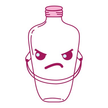 tam renkli kızgın mason kavanoza kawaii tel sapı vektör çizim ile