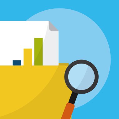 İş stratejisi kavramı ofis elemanları ile vektör çizim grafik tasarım