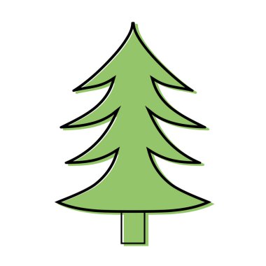 renk doğal çam ağacı gövde tasarımı vektör çizim ile