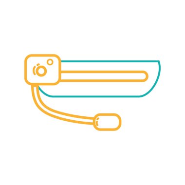 çizgi 3d gözlük teknolojisi nesnesi eğlence vektör çizim için