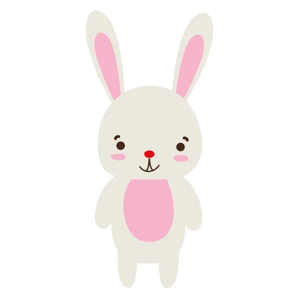 Illustration Vectorielle Animale Sauvage Lapin Mignon Heureux Coloré — Image vectorielle