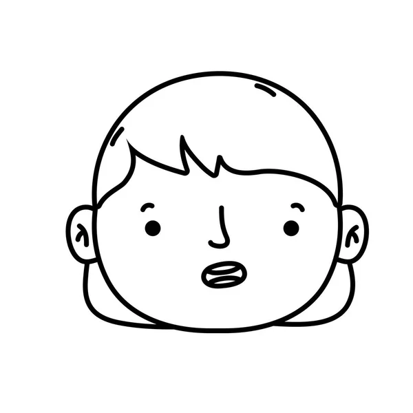 Γραμμή Avatar Κορίτσι Κεφάλι Σχεδιασμό Χτένισμα Διάνυσμα Illustraion — Διανυσματικό Αρχείο
