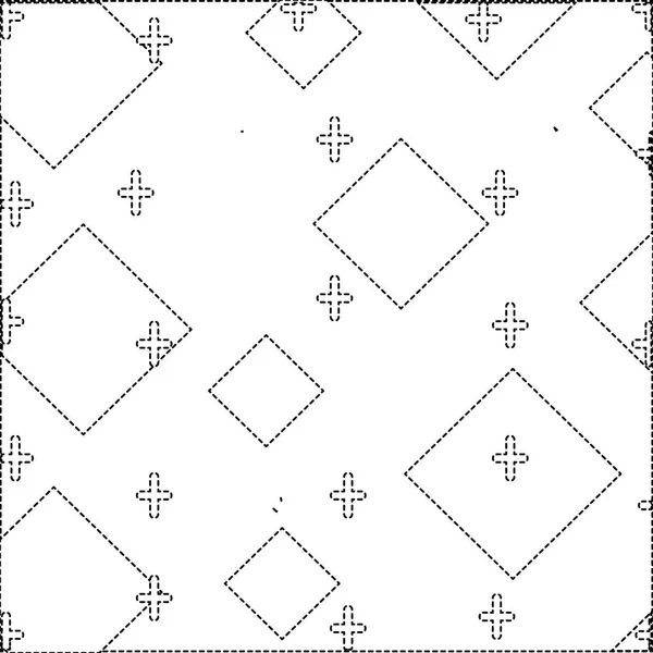 Forme Pointillée Carré Memphis Style Chiffres Fond Vectoriel Illustration — Image vectorielle
