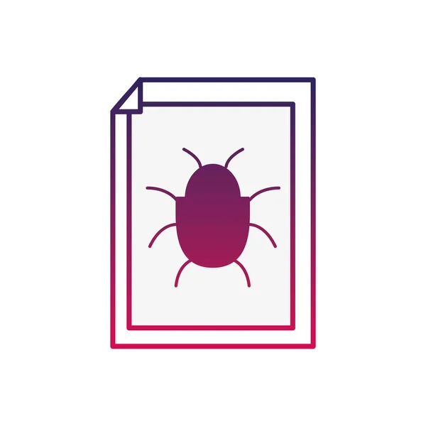 Illustration Vectorielle Insecte Araignée Silhouette Symbole Danger Intérieur Papier — Image vectorielle