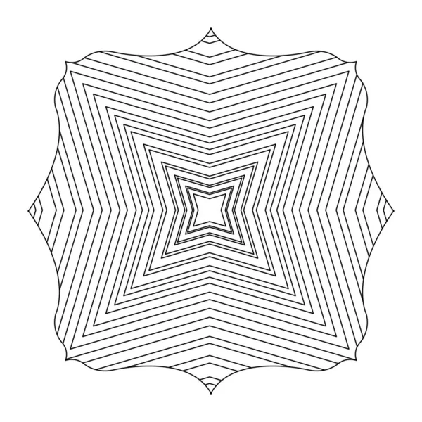 Linie Quadrat Mit Muster Abstrakte Formen Hintergrund Design Vektor Illustration — Stockvektor
