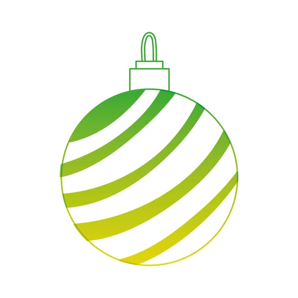 Silhouette Circle Ball Merry Christmas Decoration Vector Illustration — Stock Vector