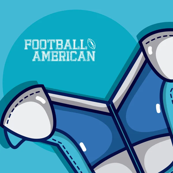 Illustration Vectorielle Armure Football Américain Graphisme — Image vectorielle