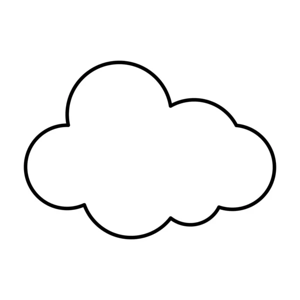 Linie Natürliche Wolke Himmel Wetter Design Vektor Illustration — Stockvektor