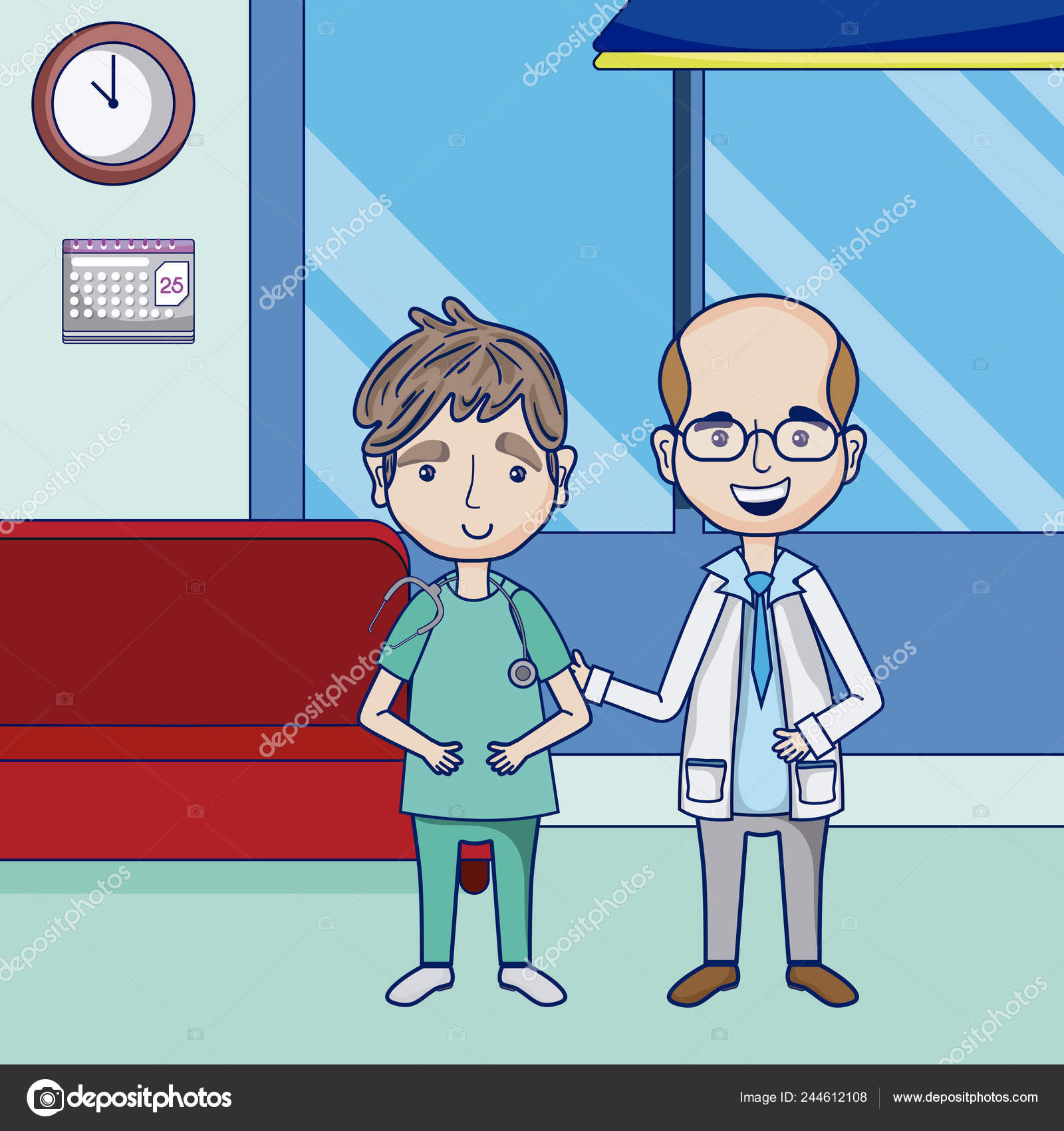 Funny Doctors Cartoons Hospital Vector Illustration Graphic Design Stock Vector Image by Β©stockgiu #244612108 Funny Doctors Cartoons Hospital Vector Illustration Graphic Design Stock Vector Image by Β©stockgiu #244612108