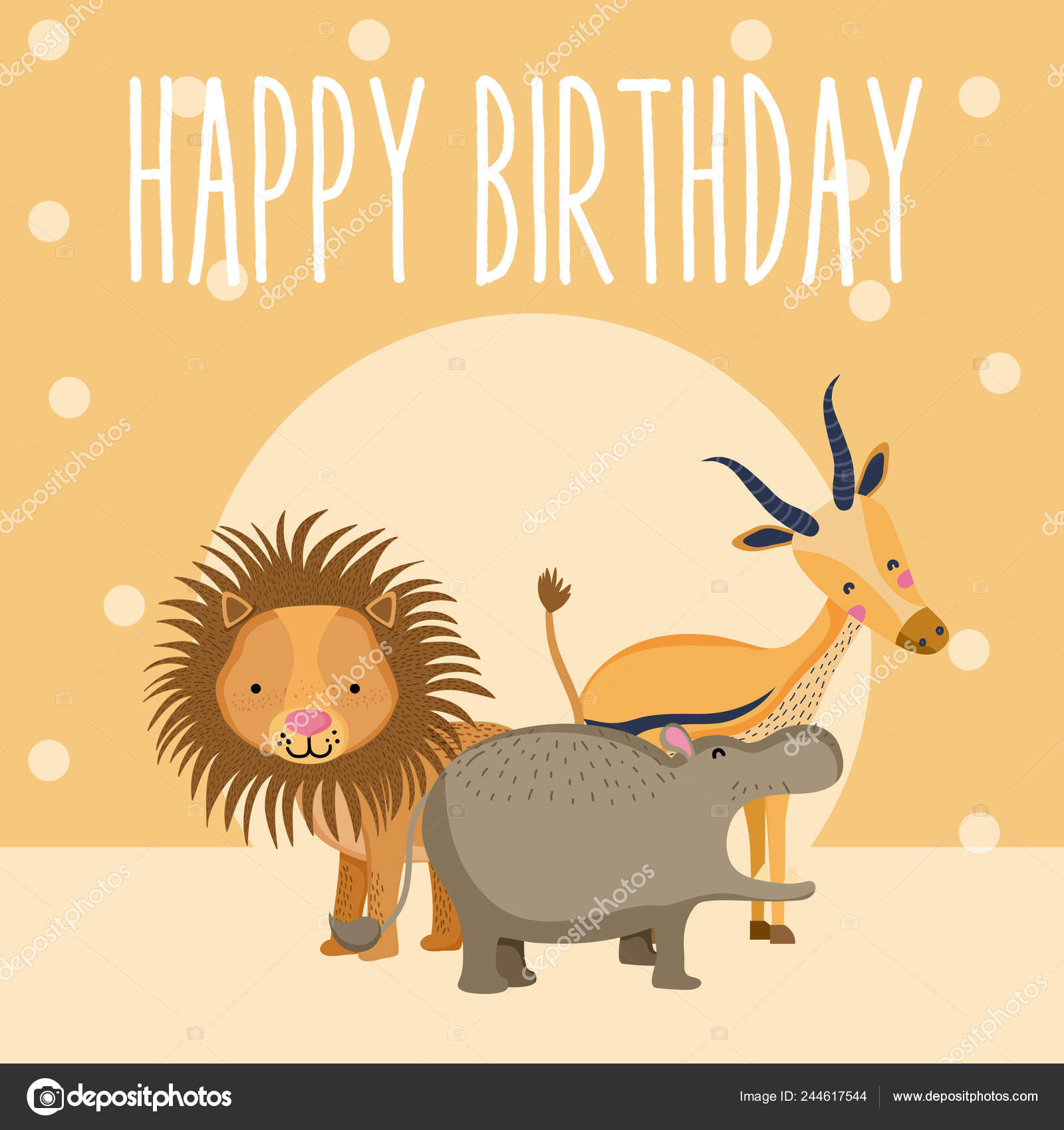 Animaux Mignons Joyeux Anniversaire Carte Dessin Anime Mignon Vecteur Illustration Image Vectorielle Stockgiu C Animaux Mignons Joyeux Anniversaire Carte Dessin Anime Mignon Vecteur Illustration Image Vectorielle Stockgiu C