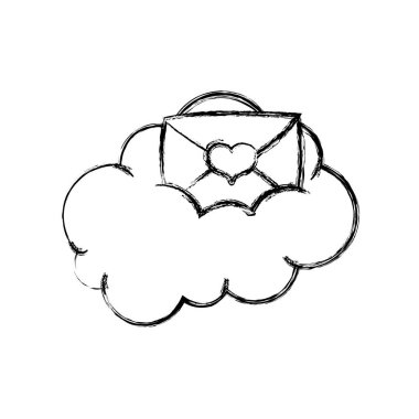 Aşk, tutku ve romantik Tema izole tasarım vektör çizim kartı