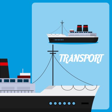 Freigther gemi Denizcilik Uluslararası Taşımacılık vektör çizim grafik tasarım