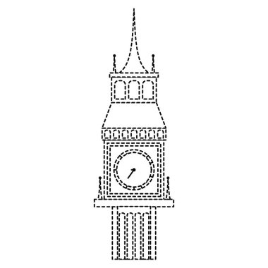 noktalı şekil büyük ben Londra yolculuk tatil vektör çizim