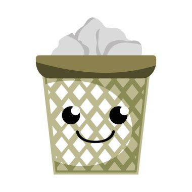 gülümseme kağıtları kawaii karikatür vektör çizim olabilir