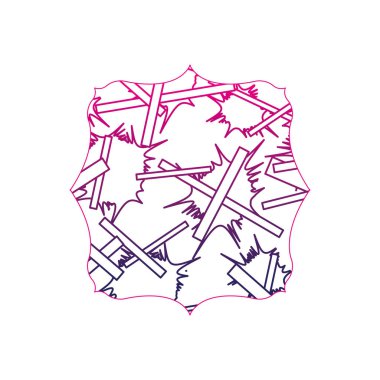 Renkli kare soyut memphis tasarım arka plan vektör çizim ile