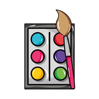 suluboya boya fırça nesne eğitim vektör çizim