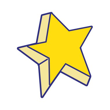 tam renkli sevimli parlak yıldız sanat tasarlamak vektör