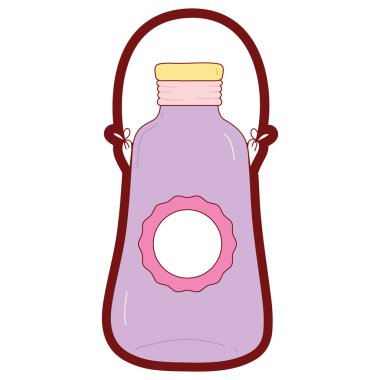 renk mason kavanoza etiket ve tel sapı vektör çizim ile satır