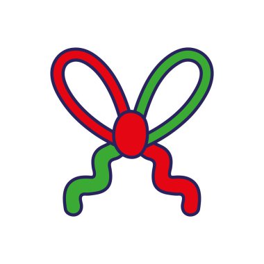 şerit yay dekorasyon tasarım teyp vektör çizim