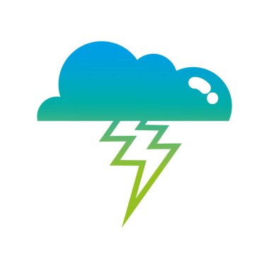 siluet bulut gök gürültüsü doğal hava gökyüzü vektör çizim ile